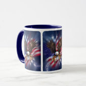 American Flag Bald Eagle Tasse (Vorderseite Links)