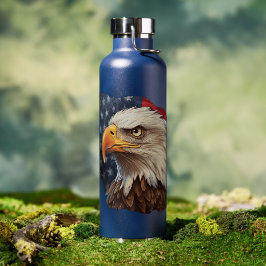 American Flag Bald Eagle Trinkflasche