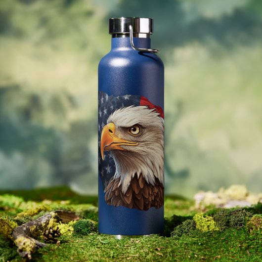 American Flag Bald Eagle Trinkflasche (Außenbereich)