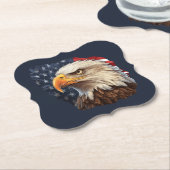 American Flag Bald Eagle Untersetzer (angewinkelt)