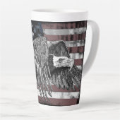 American Flag Bald Eagle USA Milchtasse (Rechte Ecke)