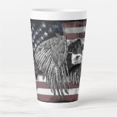 American Flag Bald Eagle USA Milchtasse (Vorderseite)