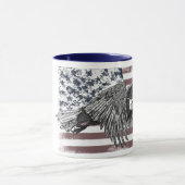American Flag Bald Eagle USA Tasse (Zentrum)