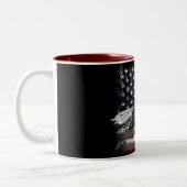 American Flag Bald Eagle USA Zweifarbige Tasse (Links)
