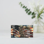 American Flag Bald Eagle Visitenkarte (Stehend Vorderseite)