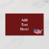 American Flag Bald Eagle Visitenkarte (Rückseite)