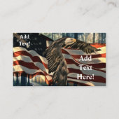 American Flag Bald Eagle Visitenkarte (Vorderseite)
