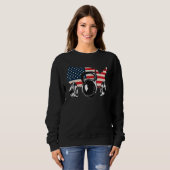 American Flag Barbell 2 Sweatshirt (Vorne ganz)