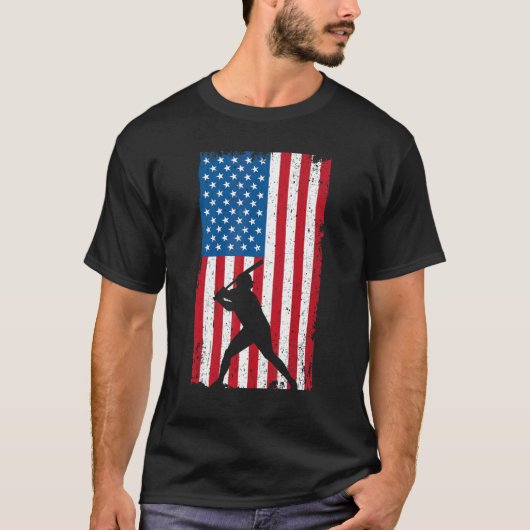 American Flag Baseball 1 T-Shirt (Vorderseite)
