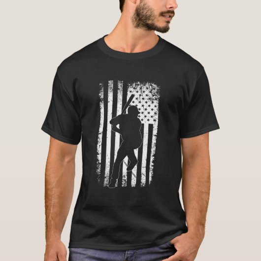 American Flag Baseball Baseball T-Shirt (Vorderseite)