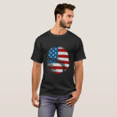American Flag Baseball Baseball T-Shirt (Vorne ganz)