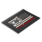 American Flag Baseball Catcher US Sportsman Notizblock (Linke Seite)