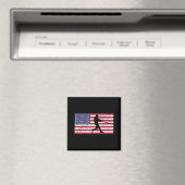 American Flag Baseball Cooles Vintages Geschenk Je Magnet (In Situ (Geschirrspüler))