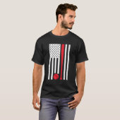 American Flag Baseball Hoodie T-Shirt (Vorne ganz)