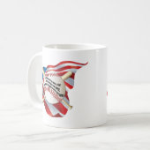 American Flag Baseball Kaffeetasse (Vorderseite Links)