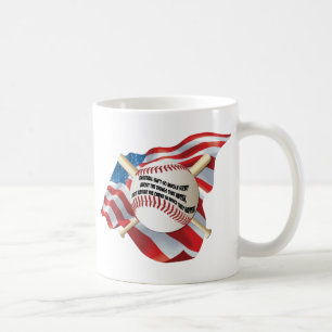 American Flag Baseball Kaffeetasse