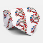 American Flag Baseball Krawatte (Gerollt)