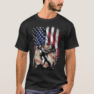 American Flag Baseball Lover USA 4. Juli T-Shirt