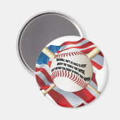 American Flag Baseball Magnet (Vorderseite/Rückseite)