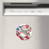American Flag Baseball Magnet (In Situ (Geschirrspüler))
