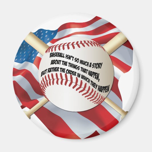 American Flag Baseball Magnet (Vorne)