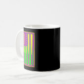 American Flag Baseball Mardi Gras Carnival Masquer Kaffeetasse (Vorderseite Links)