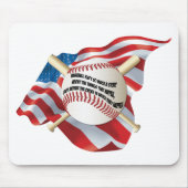 American Flag Baseball Mousepad (Vorne)