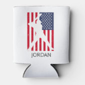 American Flag Baseball Personalisiert Dosenkühler (Vorderseite)