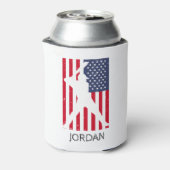 American Flag Baseball Personalisiert Dosenkühler (Kanne Rückseite)