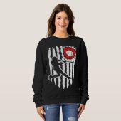 American Flag Baseball Player  1 Sweatshirt (Vorne ganz)