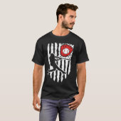 American Flag Baseball Player 1 T-Shirt (Vorne ganz)