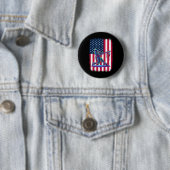 American Flag Baseball Player Bat Patriotic 4. Button (Beispiel)