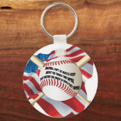 American Flag Baseball Schlüsselanhänger (Vorderseite)
