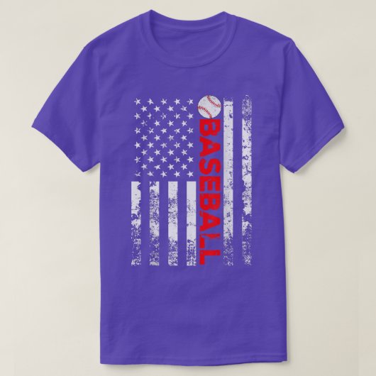 American Flag Baseball Team Geschenk 283 T-Shirt (Design vorne)