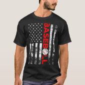 American Flag Baseball Team Geschenk Baseball Shir T-Shirt (Vorderseite)