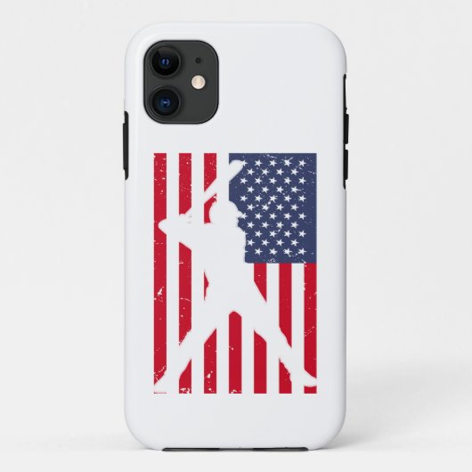 American Flag Baseball Team Geschenk Case-Mate iPhone Hülle (Rückseite)