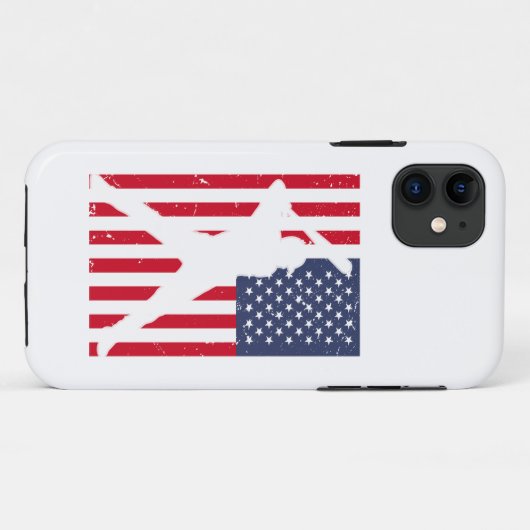 American Flag Baseball Team Geschenk Case-Mate iPhone Hülle (Rückseite (Horizontal))