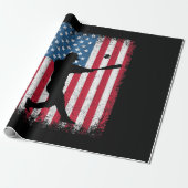 American Flag Baseball Team Geschenk für Men Boys  Geschenkpapier (Ungerollt)