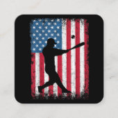 American Flag Baseball Team Geschenk für Men Boys Quadratische Visitenkarte (Vorderseite)