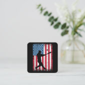 American Flag Baseball Team Geschenk für Men Boys Quadratische Visitenkarte (Stehend Vorderseite)