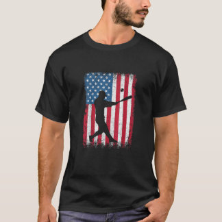 American Flag Baseball Team Geschenk für Men Boys T-Shirt