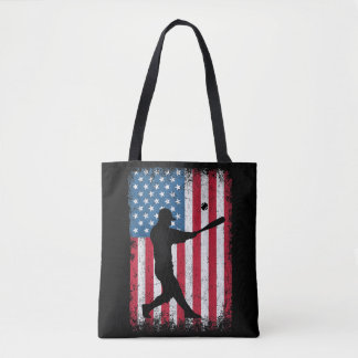 American Flag Baseball Team Geschenk für Men Boys Tasche