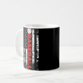 American Flag Baseball Team Geschenk Kaffeetasse (Vorderseite Links)