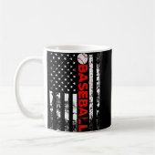 American Flag Baseball Team Geschenk Kaffeetasse (Links)