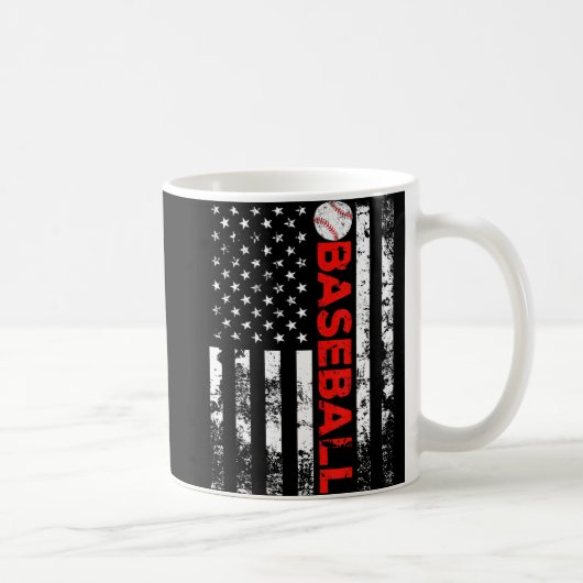 American Flag Baseball Team Geschenk Kaffeetasse (Rechts)