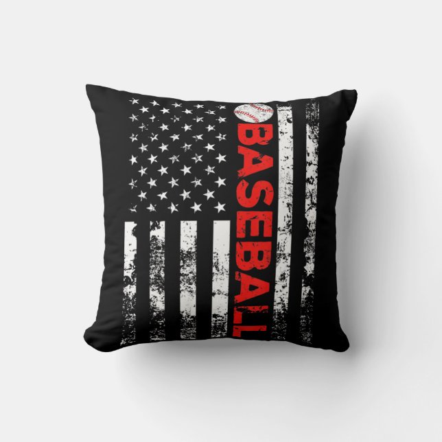 American Flag Baseball Team Geschenk Kissen (Vorderseite)