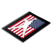 American Flag Baseball Team Geschenk Notizblock (Linke Seite)
