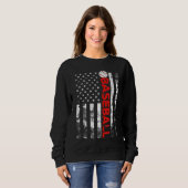 American Flag Baseball Team Geschenk Sweatshirt (Vorne ganz)