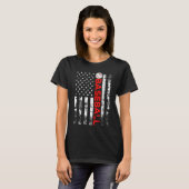 American Flag Baseball Team Geschenk T-Shirt (Vorne ganz)