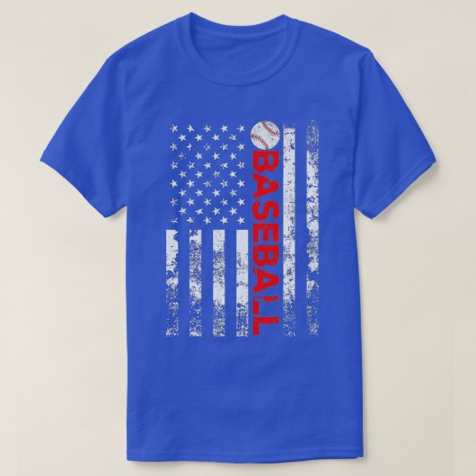 American Flag Baseball Team Geschenk T-Shirt (Design vorne)